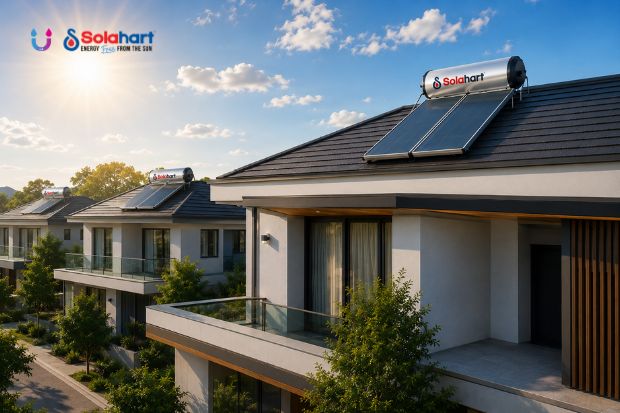 Air Panas Ramah Lingkungan untuk Kebutuhan Rumah dengan sistem pemanas air modern yang membantu menyediakan air hangat nyaman, hemat energi, dan mendukung aktivitas keluarga sehari hari