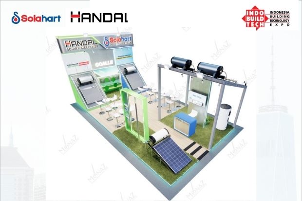 Booth Solahart di IBT Tampilkan Inovasi Terbaru melalui solar water heater modern dan solusi air hangat